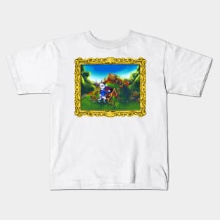 Framed White Rabbit Kids T-Shirt